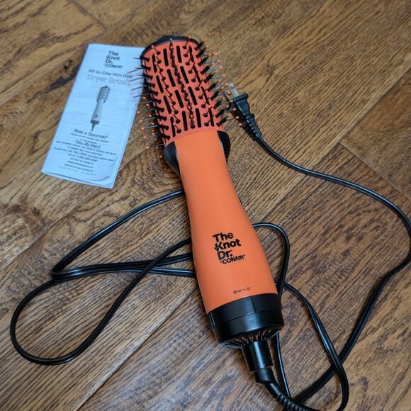 The Knot Dr BC114 All-in-One Mini Hot Air Brush, Orange - Picture 5 of 5